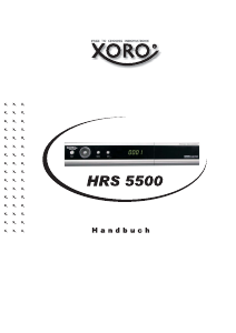 Bedienungsanleitung Xoro HRS 5500 Digital-receiver