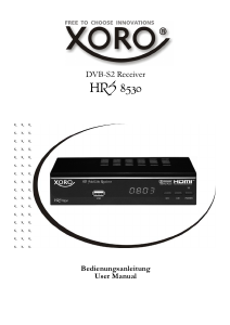 Manual Xoro HRS 8530 Digital Receiver