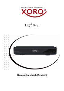 Bedienungsanleitung Xoro HRS 8540 Digital-receiver