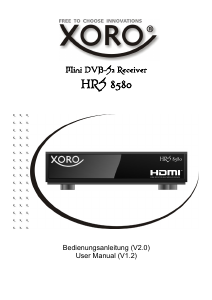 Manual Xoro HRS 8580 Digital Receiver