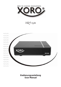 Manual Xoro HRS 8588 Digital Receiver