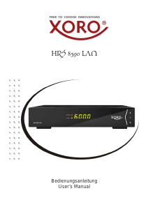 Manual Xoro HRS 8590 LAN Digital Receiver