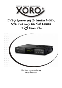 Bedienungsanleitung Xoro HRS 8700 CI+ Digital-receiver