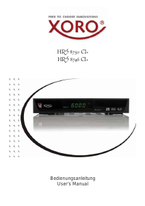 Bedienungsanleitung Xoro HRS 8746 CI+ Digital-receiver