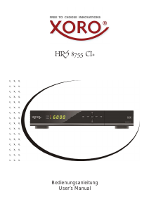 Manual Xoro HRS 8755 CI+ Digital Receiver