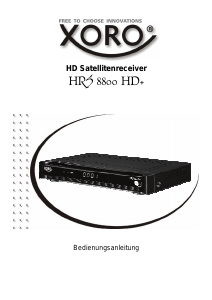 Bedienungsanleitung Xoro HRS 8800 HD+ Digital-receiver