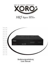 Manual Xoro HRS 8900 Hbb+ Digital Receiver