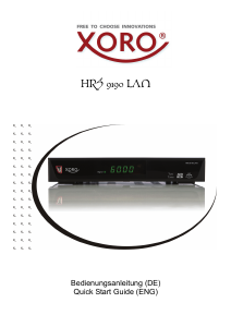 Bruksanvisning Xoro HRS 9190 LAN Digitalmottagare