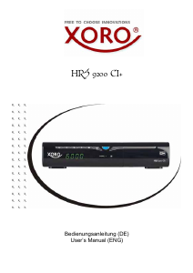 Bedienungsanleitung Xoro HRS 9200 CI+ Digital-receiver