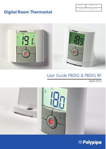 Handleiding Polypipe PBDIG RF Thermostaat