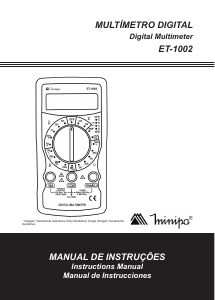 Manual Minipa ET-1002 Multímetro
