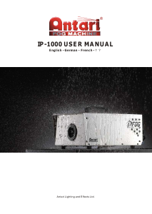 Manual Antari IP-1000 Fog Machine