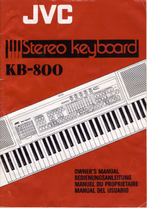 Bedienungsanleitung JVC KB-800 Tastatur