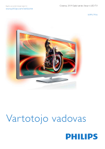 Vadovas Philips 50PFL7956K LED televizorius