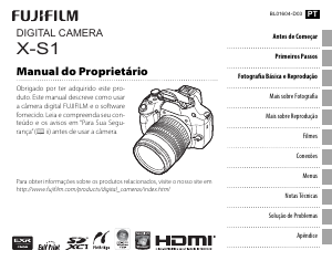 Manual Fujifilm X-S1 Câmara digital