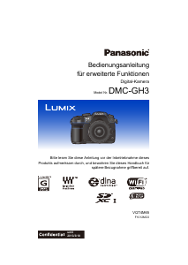 Bedienungsanleitung Panasonic DMC-GH3EC Lumix Digitalkamera