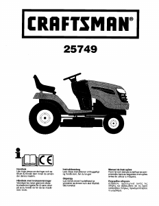 Käyttöohje Craftsman 25749 Ruohonleikkuri