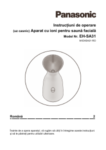 Manual Panasonic EH-SA31 Sauna faciala