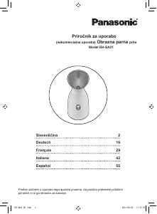 Priročnik Panasonic EH-SA31 Obrazna savna