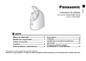 Manual Panasonic EH-XS01 Sauna faciala