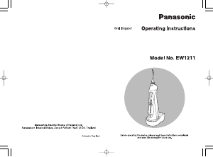 Hướng dẫn sử dụng Panasonic EW-1211 Máy xỉa răng