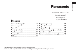 Priročnik Panasonic EW-1411 Zobna prha