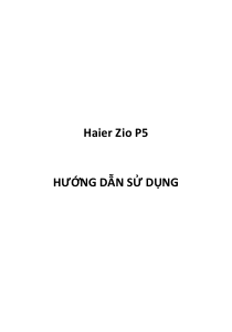 Hướng dẫn sử dụng Haier Zio P5 Điện thoại di động