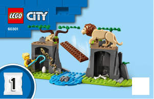 Manual Lego set 60301 City Todo-o-Terreno para Salvamento de Animais Selvagens