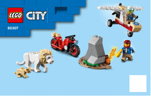 Manuál Lego set 60307 City Záchranářský kemp v divočině