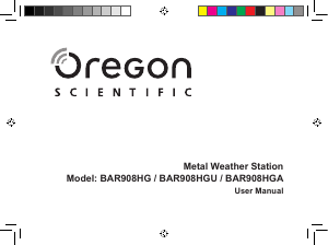 Bedienungsanleitung Oregon BAR 908HG Wetterstation