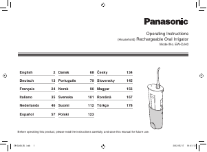 Bruksanvisning Panasonic EW-DJ40 Flosser