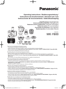 Bedienungsanleitung Panasonic MK-F800 Küchenmaschine