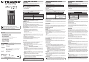 Manuale Nitecore Intellicharger NW i2 Caricabatterie