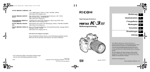 Bedienungsanleitung Pentax K-3 III Digitalkamera