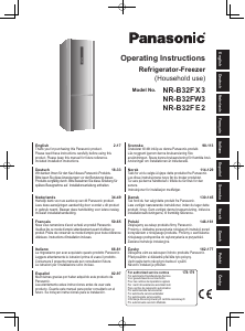 Bedienungsanleitung Panasonic NR-B32FW3 Kühl-gefrierkombination
