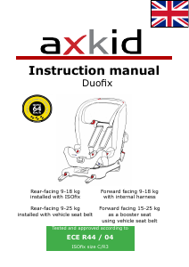 Manual Axkid Duofix Car Seat