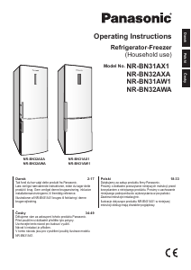 Manuál Panasonic NR-BN31AX1 Lednice s mrazákem