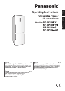 Manuál Panasonic NR-BN34AS1 Lednice s mrazákem