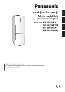 Vadovas Panasonic NR-BN34AX1 Šaldytuvas-šaldiklis