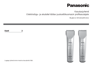 Kasutusjuhend Panasonic ER-1411 Juukselõikur