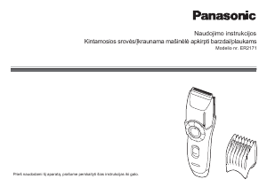 Vadovas Panasonic ER-217 Plaukų kirpimo mašinėlė