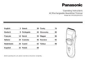 Manual Panasonic ER-2201 Aparat de tuns