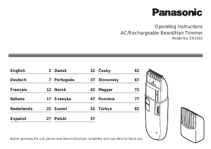 Käyttöohje Panasonic ER-2302 Trimmeri