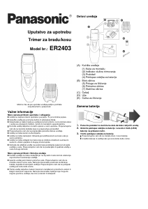 Priručnik Panasonic ER-2403 Šišač za kosu