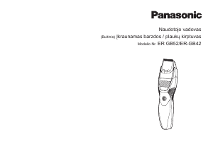 Vadovas Panasonic ER-GB42 Plaukų kirpimo mašinėlė