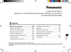 Manual Panasonic ER-GB42 Aparat de tuns