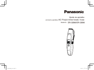 Priručnik Panasonic ER-GB86 Šišač za kosu