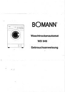 Bedienungsanleitung Bomann WD 949 Trockner