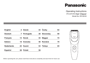 Manual Panasonic ER-GC20 Aparat de tuns