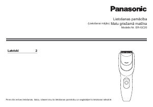 Rokasgrāmata Panasonic ER-GC20 Matu griešanas mašīna